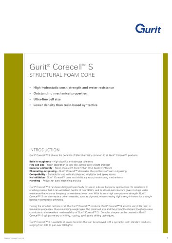 Gurit® Corecell S - Structural Foam Core (v9)