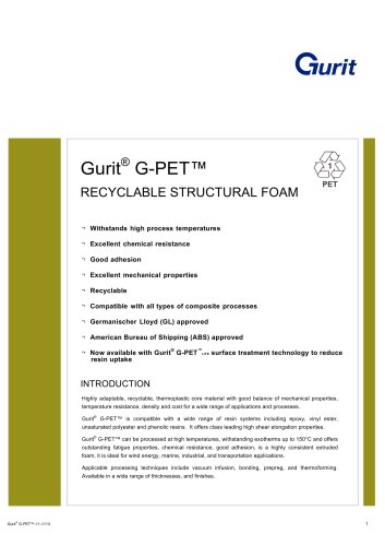 Gurit® G-PET - Recyclable Structural Foam (v11)