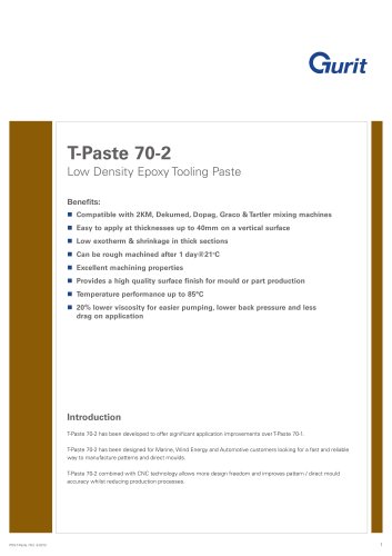 T-Paste 70-2 - Low Density Epoxy Tooling Paste (v3)