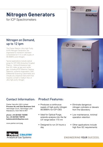 S3.2.027a - UHP N2 5000 "Nitrogen Generators for ICP Spectrometers"