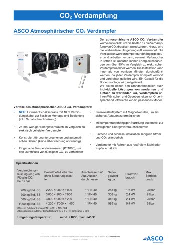 Atmosphärischer CO2 Verdampfer