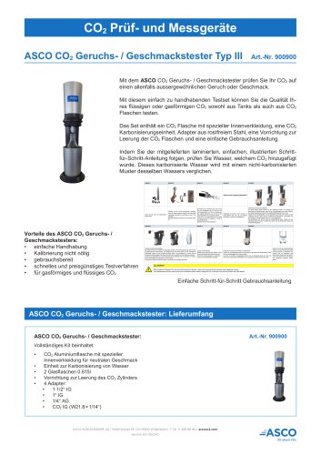 CO2 Geruchs- / Geschmacksprüfgerät