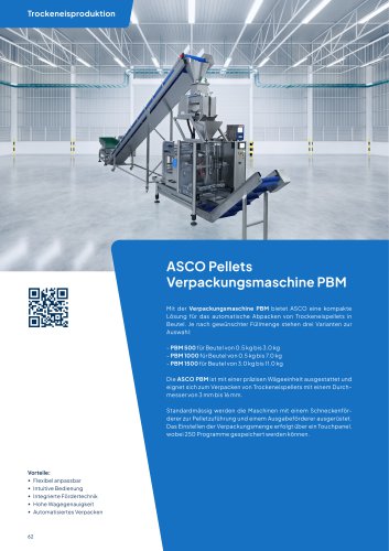 Pellets Verpackungsmaschine PBM 500/1000/1500