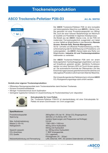 Trockeneis-Pelletizer P28i