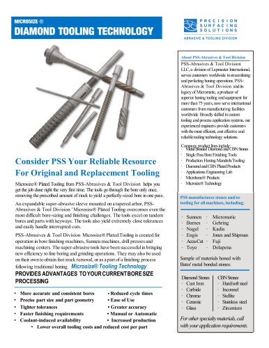 Diamond Plated Bore Sizing Technology