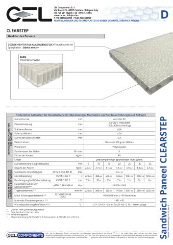 Sandwichplatte CLEARSTEP