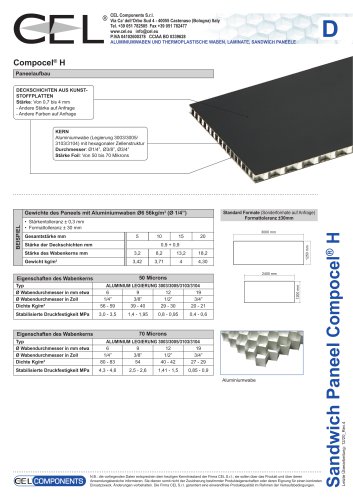 Sandwichplatte COMPOCEL H