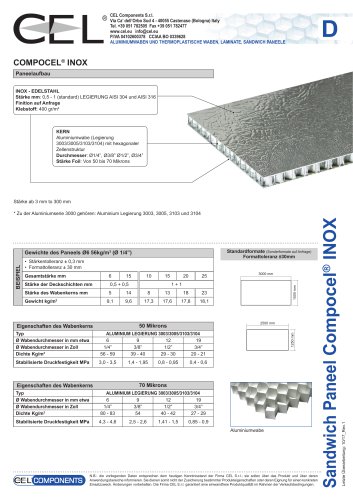 Sandwichplatte COMPOCEL® INOX