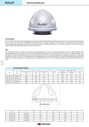 Dachventilatoren - BULLET