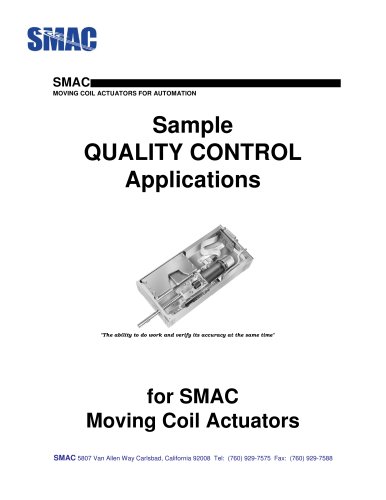 Quality Control Sample Applications