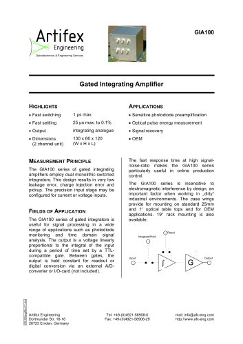 Gated Integrating Amplifier