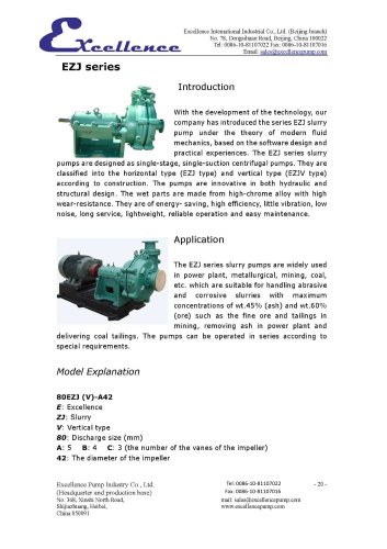 EZ slurry pump performance chart