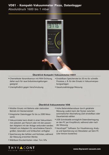 VD81 Kompaktvakuummeter