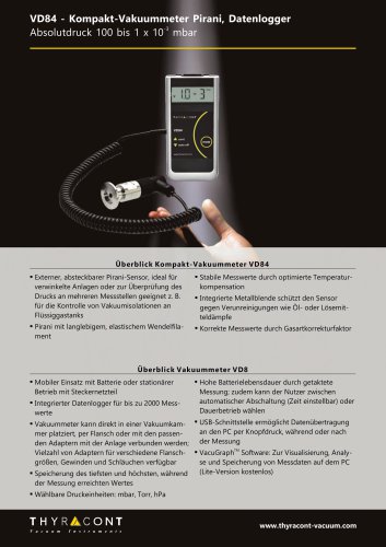 VD84 Kompaktvakuummeter