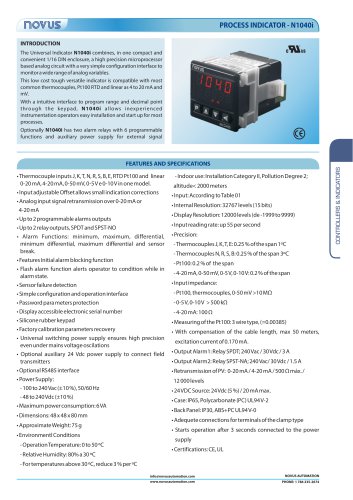 PROCESS INDICATOR - N1040i