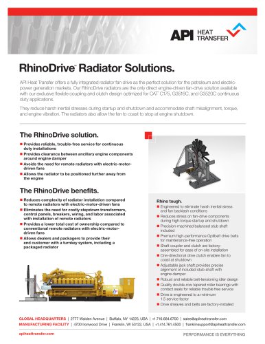 RhinoDrive™  Radiator Solutions.