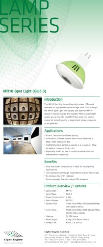  MR16 Spot Light (GU5.3)