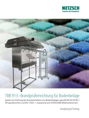 TBB 913 – Brandprüfeinrichtung für Bodenbeläge