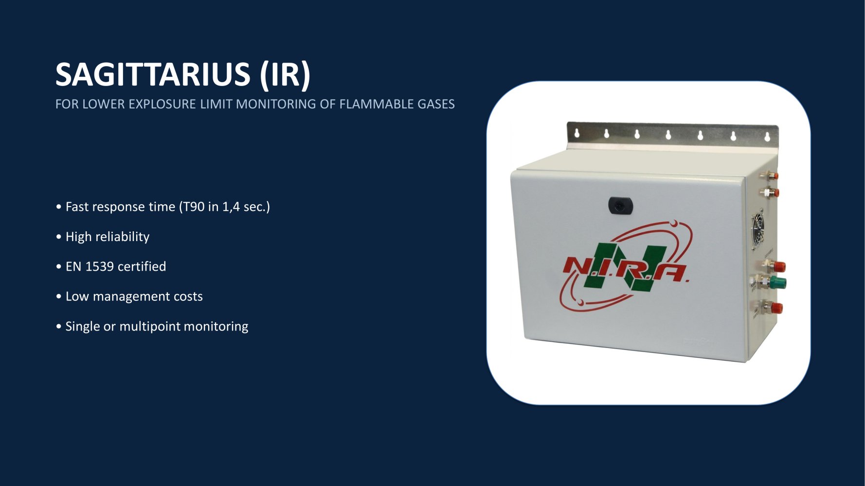 Sagittarius 5000 IR LEL-LFL presentation - Nira Srl