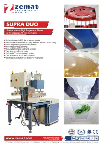 SUPRA DUO | Double Station High Frequency Welder for Stretch Ceilings, PVC Films