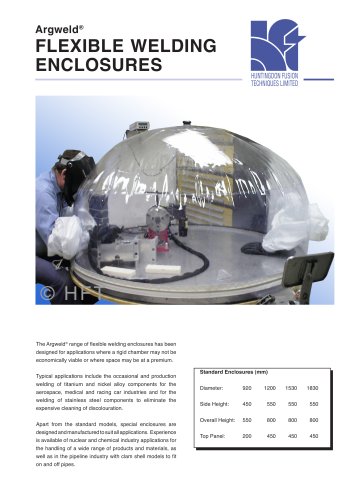 FLEXIBLE WELDING ENCLOSURES