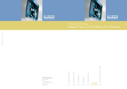 Mass Flow Controllers for Gases