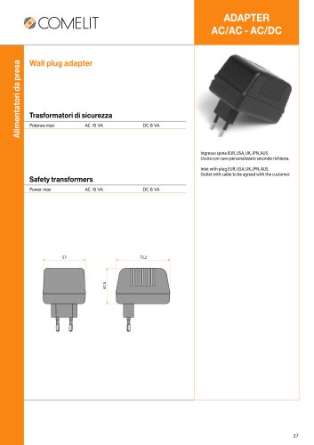 Wall plug adapter