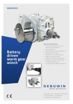 Battery driven worm gear winch WA200 GR/D