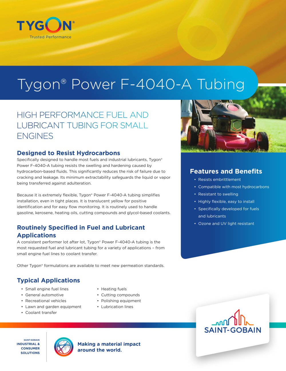Tygon&reg; F-4040-A - Saint-Gobain Performance Plastics - Process System