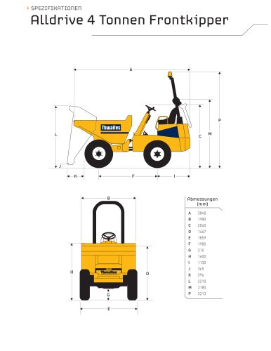 Alldrive 4 Tonnen Frontkipper