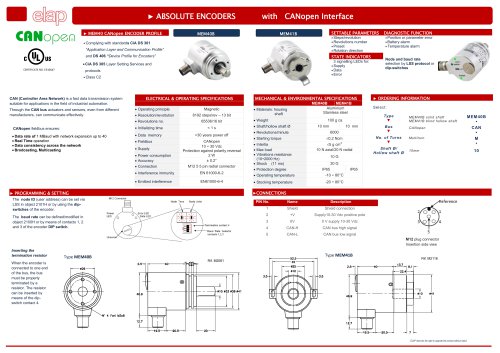 MEM40-Bus CANopen Absolute multiturn encoder