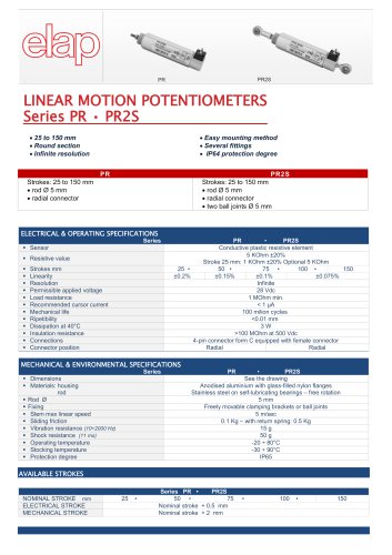 PR PR2S Linear potnetiometers