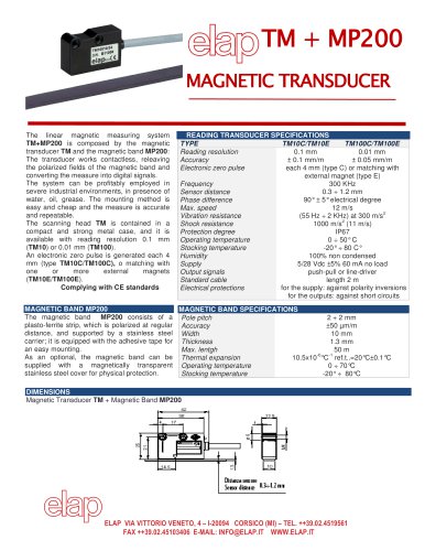 TMP + MP200 Magnetic transducer