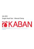 HA 2012 Single Head Saw - Manual Clamp