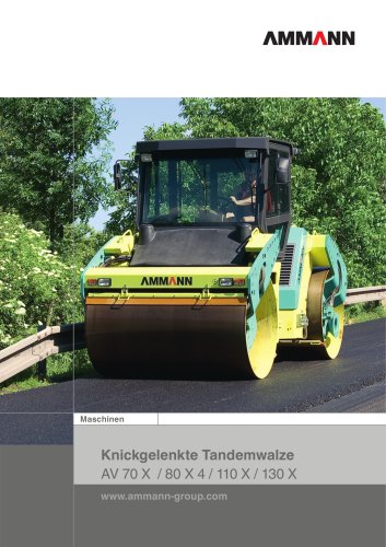 Knickgelenkte Tandemwalze AV 70 X / 80 X 4 / 110 X / 130 X