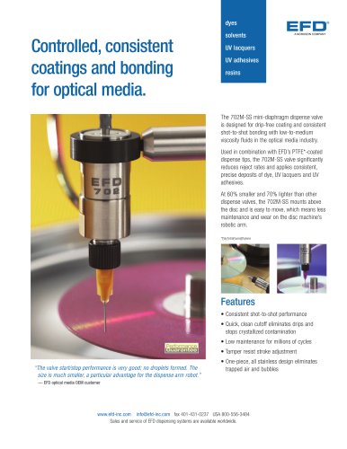 Controlled, consistent coatings and bonding for optical media