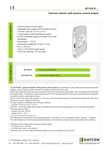  Leaflet of DT1102 IP