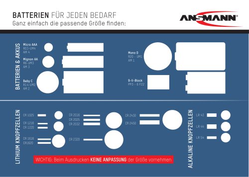 BATTERIEN FÜR JEDEN BEDARF