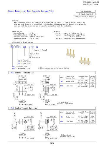 Power Transistor Test Sockets,Custom Pitch