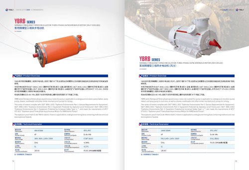 VARIABLE FREQUENCY SPEED REGULATION THREE-PHASE ASYNCHRONOUS MOTOR (AIR COOLED)  YBRB SERIES