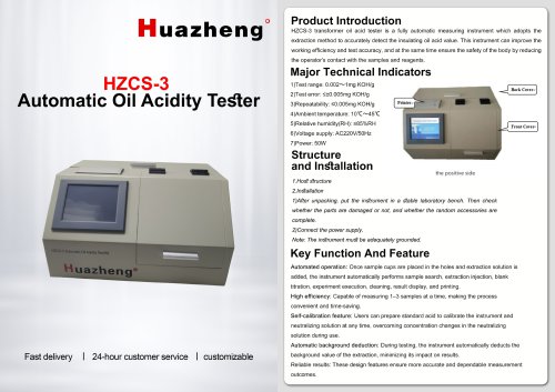 Huazheng HZCS-3 ASTM D664 Digital Automatic Oil Acidity Tester Accurate Acid Value Measurement