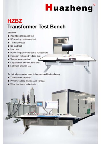 HZBZ Transformer Test Bench for Comprehensive Transformer Testing and Factory Acceptance Tests