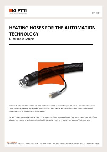 HEATING HOSES FOR THE AUTOMATION TECHNOLOGY