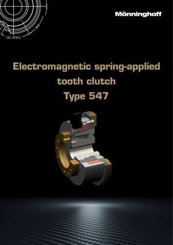 Electromagnetic spring-applied tooth clutch Type 547