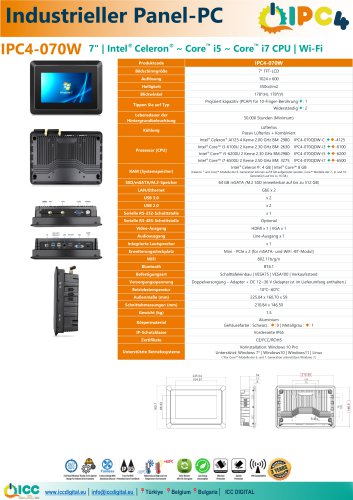 IPC4 Industrial Panel PC DE