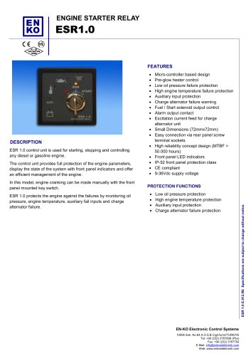 ENGINE STARTER RELAY ESR1.0