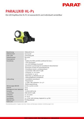 PARALUX® HL-P1