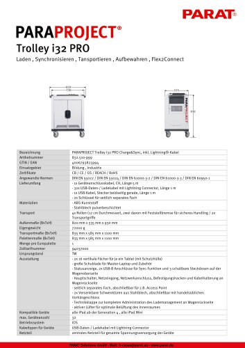 PARAPROJECT Trolley i32 PRO