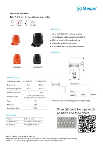 MS 122 TECHNICAL DATASHEET