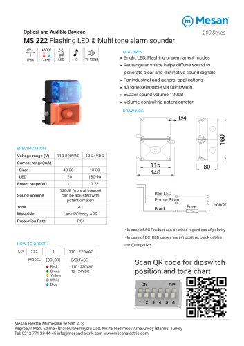 MS 222 TECHNICAL DATASHEET